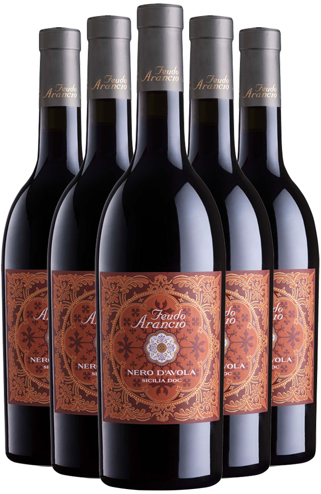 Feudo Arancio Nero d'Avola Sicilian Red Wine 6 Bottle Case