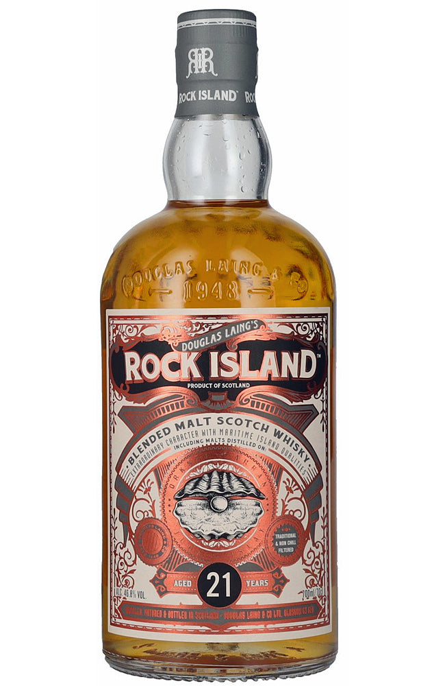 Douglas Laing & Co. Rock Island 21 Year Old Blended Malt Scotch Whisky Bottle