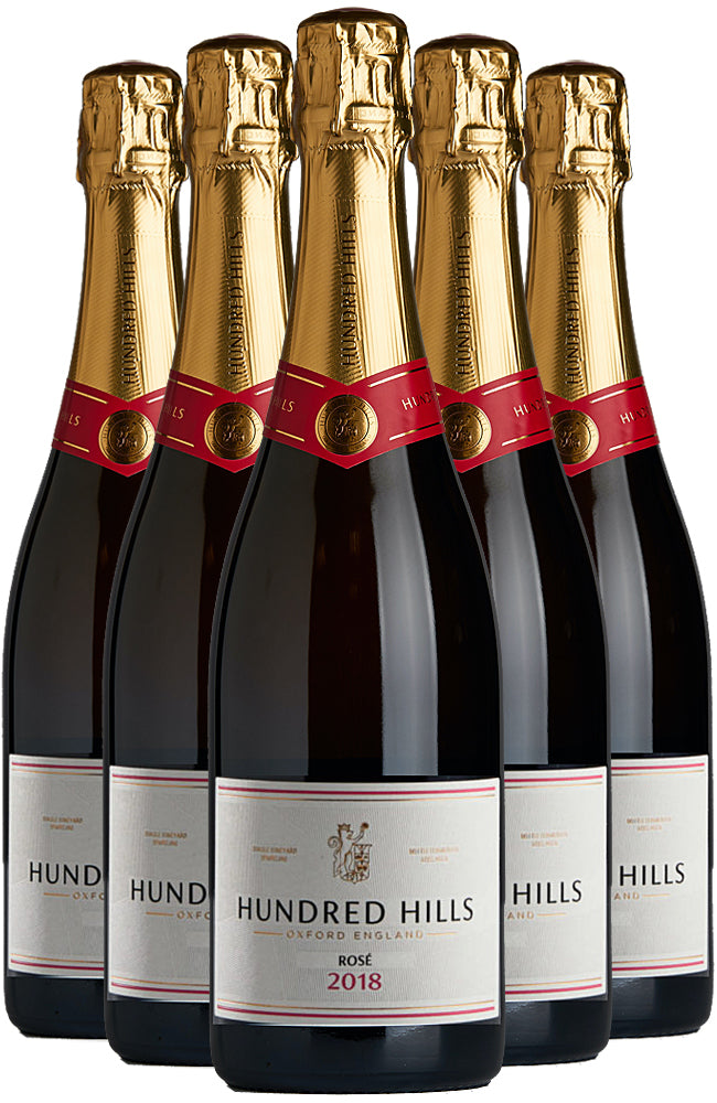 Hundred Hills Signature Rosé Vintage Sparkling English Wine 6 Bottle Case