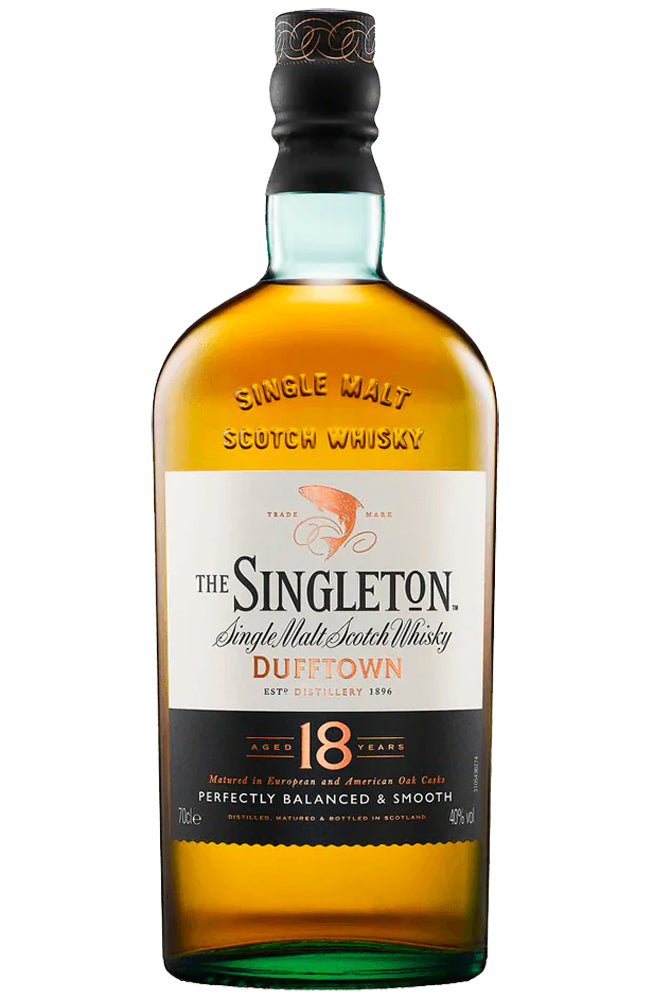 The Singleton of Dufftown 18 Year Old Single Speyside Malt Scotch Whisky Bottle
