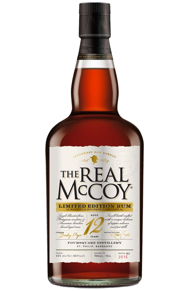 The Real McCoy 12 Year Old Limited Edition Madeira Cask Rum Bottle
