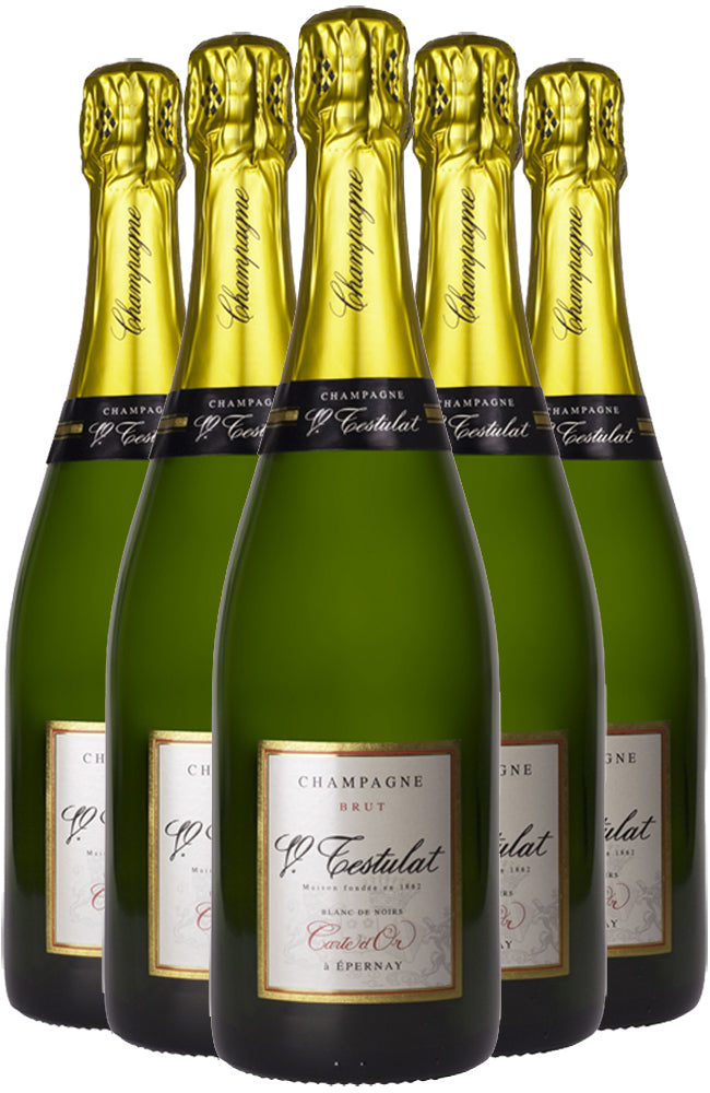 Champagne Testulat Carte d'Or Blanc de Noirs Brut 6 Bottle Case